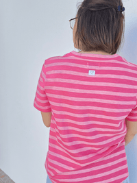 T-shirt rayé femme coton lin oversize – Love by MD