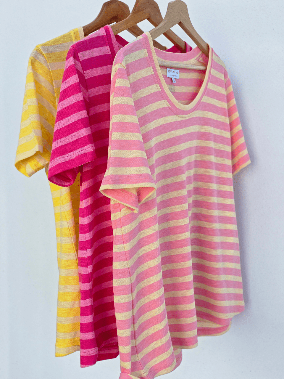 T-shirt rayé femme coton lin oversize – Love by MD