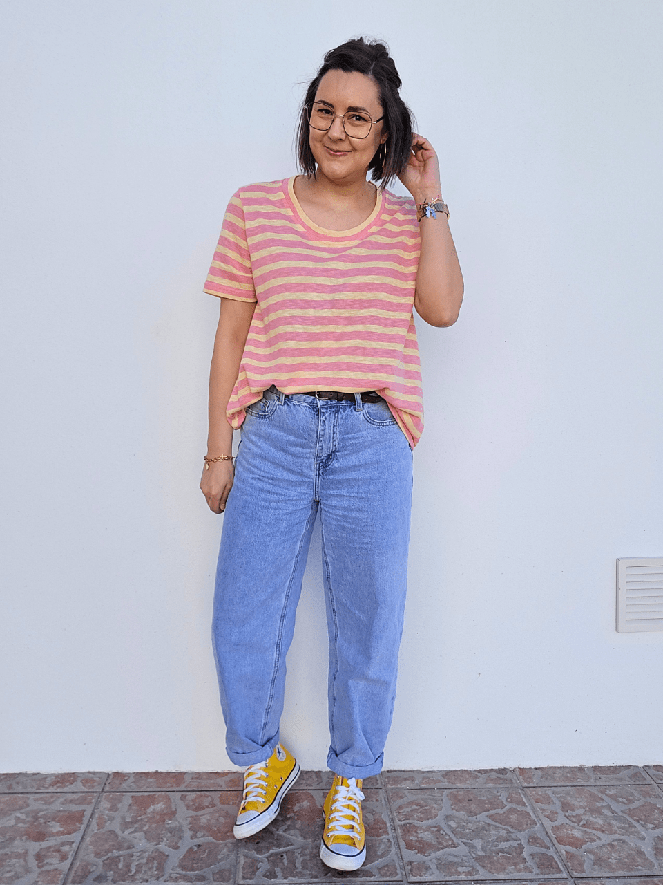 T-shirt rayé femme coton lin oversize – Love by MD