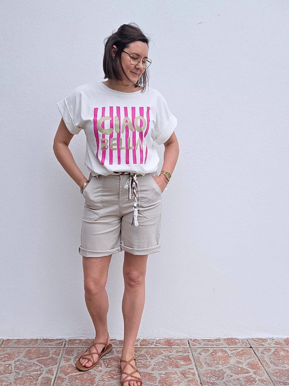 Tee shirt paillette été femme