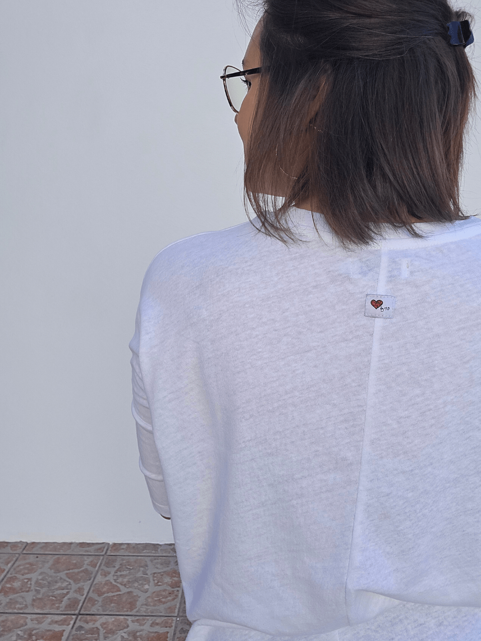 Tee-shirt femme lin manches 3/4 col V – Love by MD