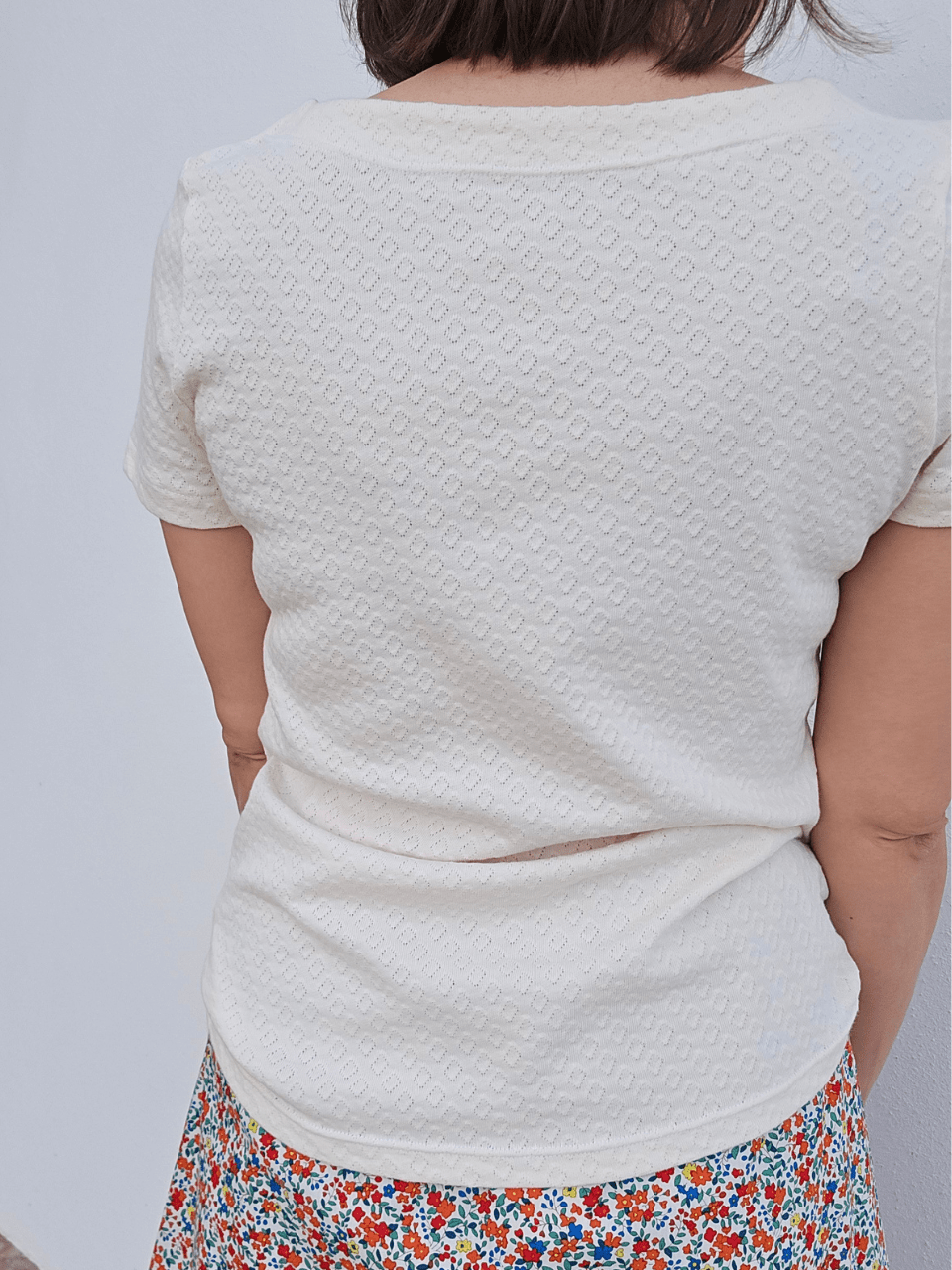 Tee-shirt femme écru en coton -  Mellinette