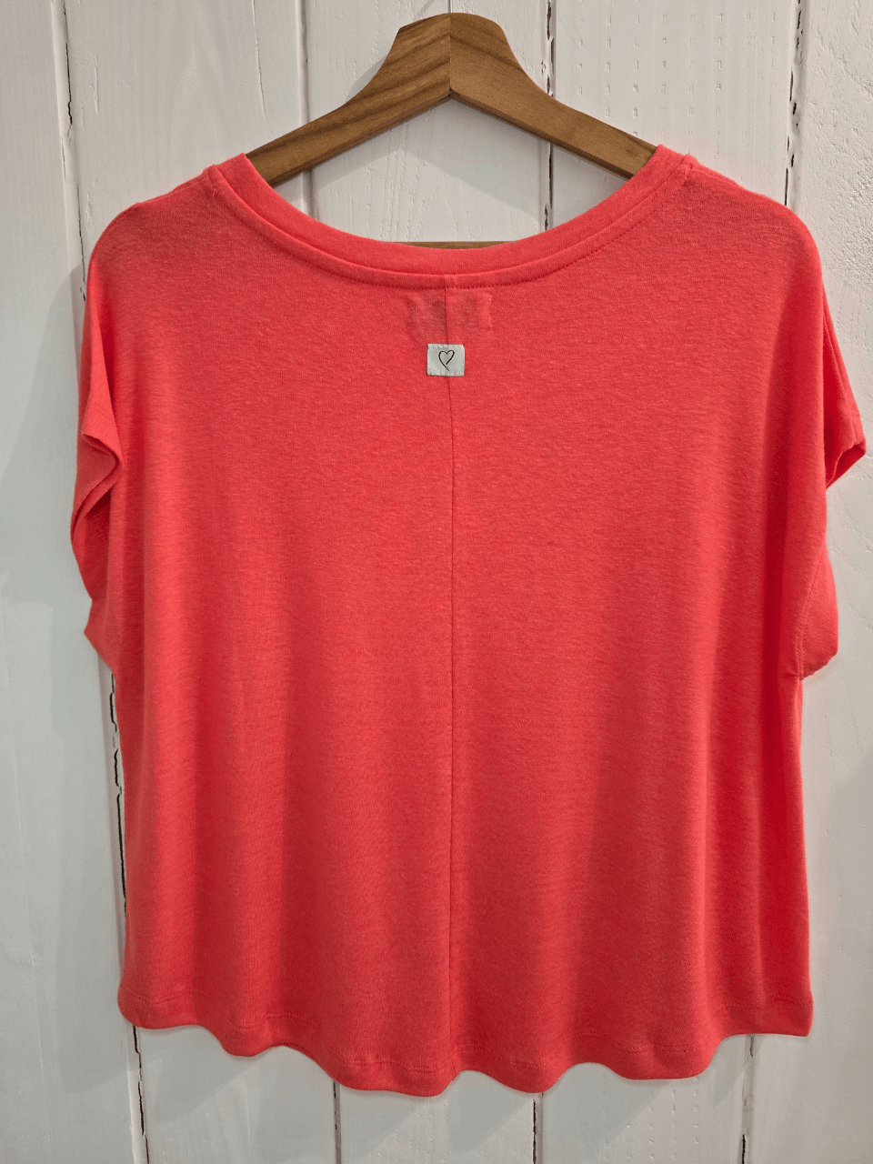 Tee-shirt femme 100% lin corail – Love by MD
