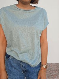 Tee-shirt femme en lin manches courtes – Love by MD