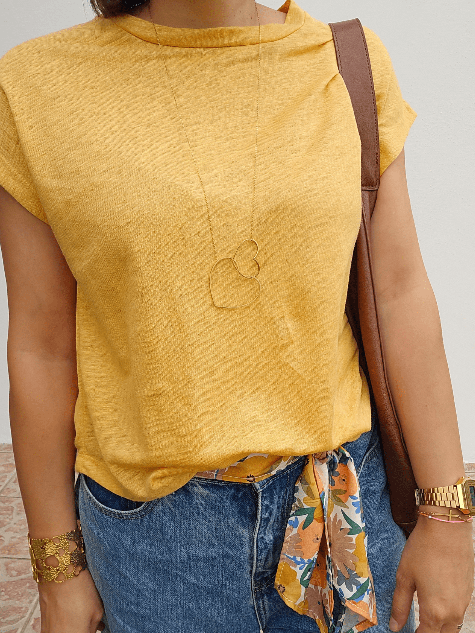 Tee-shirt femme en lin manches courtes – Love by MD