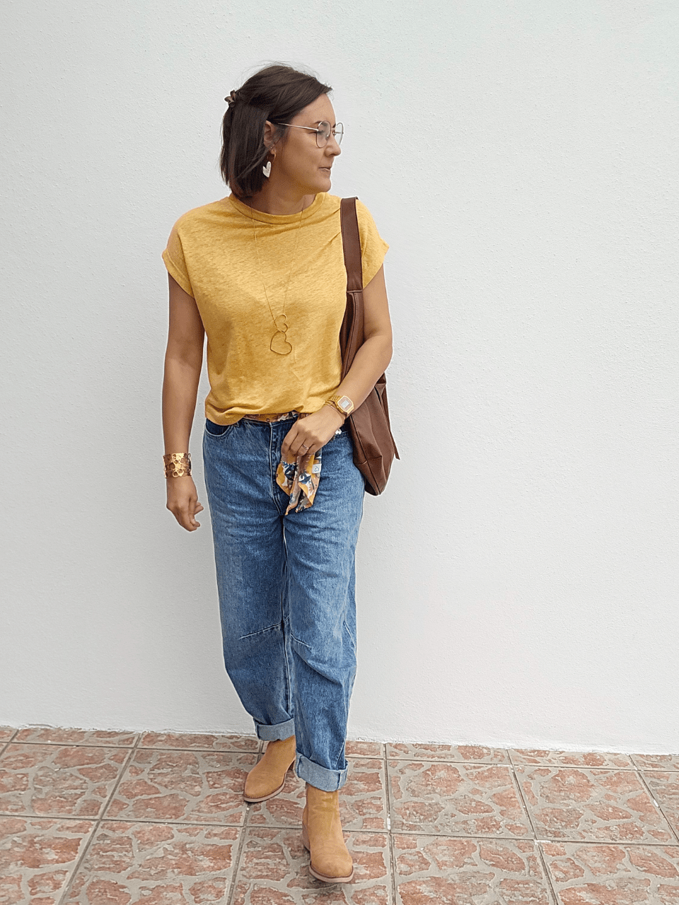 Tee-shirt femme en lin manches courtes – Love by MD