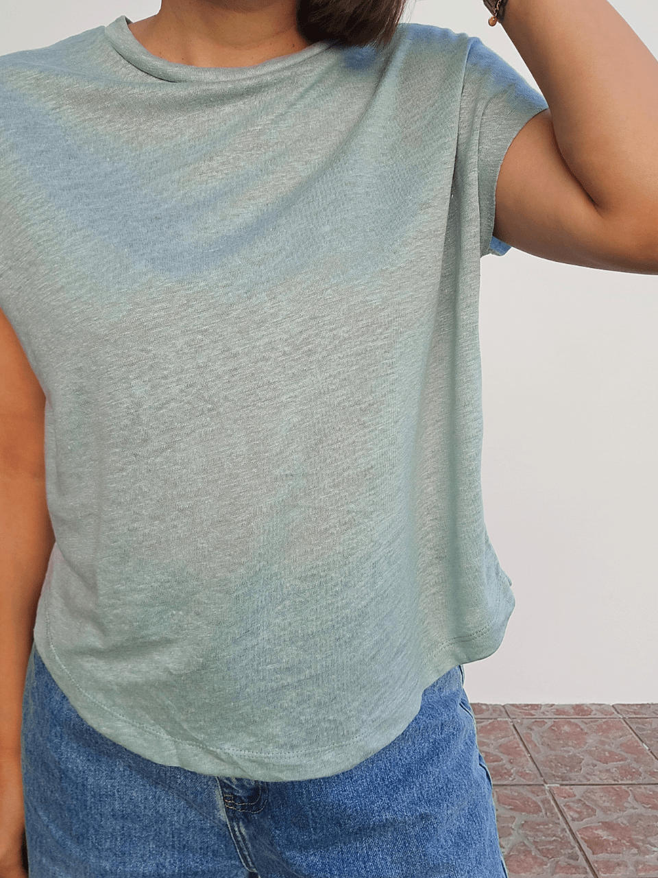 Tee-shirt femme en lin manches courtes – Love by MD