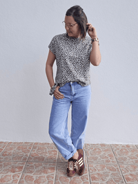 Tee-shirt femme imprimé léopard en jersey de coton – Love by MD