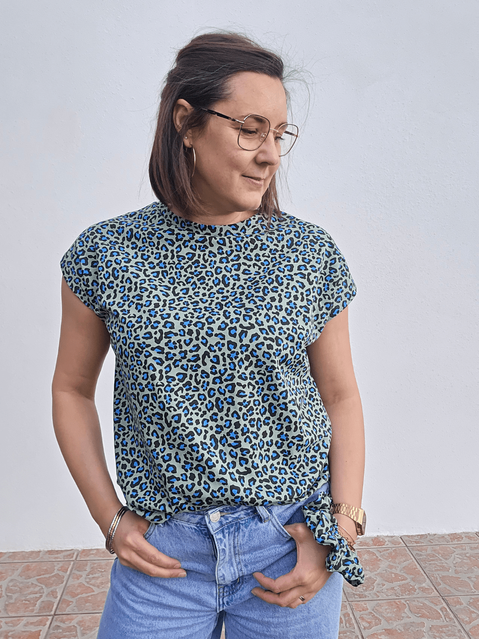Tee-shirt femme imprimé léopard en jersey de coton – Love by MD