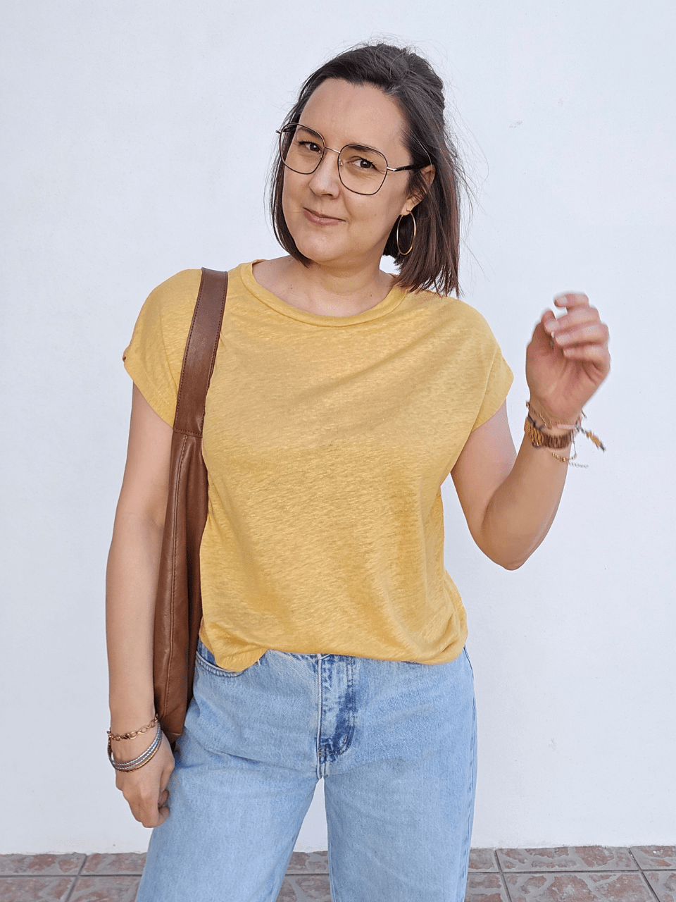 Tee-shirt femme en lin manches courtes – Love by MD