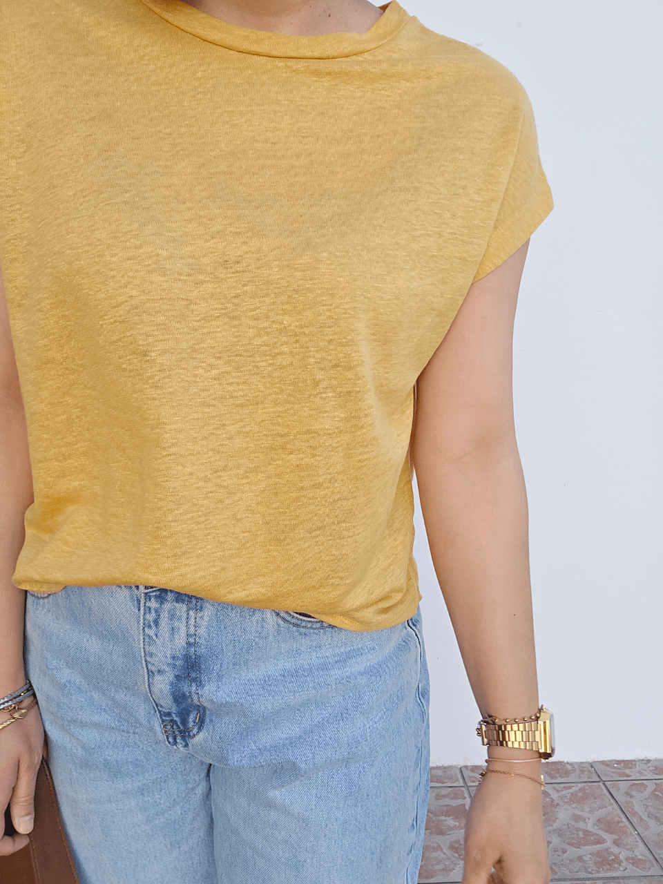 Tee-shirt femme en lin manches courtes – Love by MD