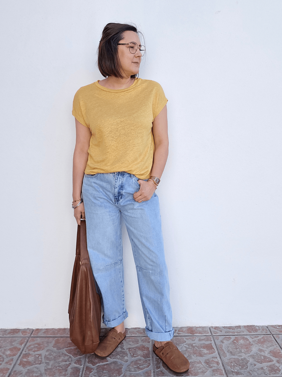 Tee-shirt femme en lin manches courtes – Love by MD
