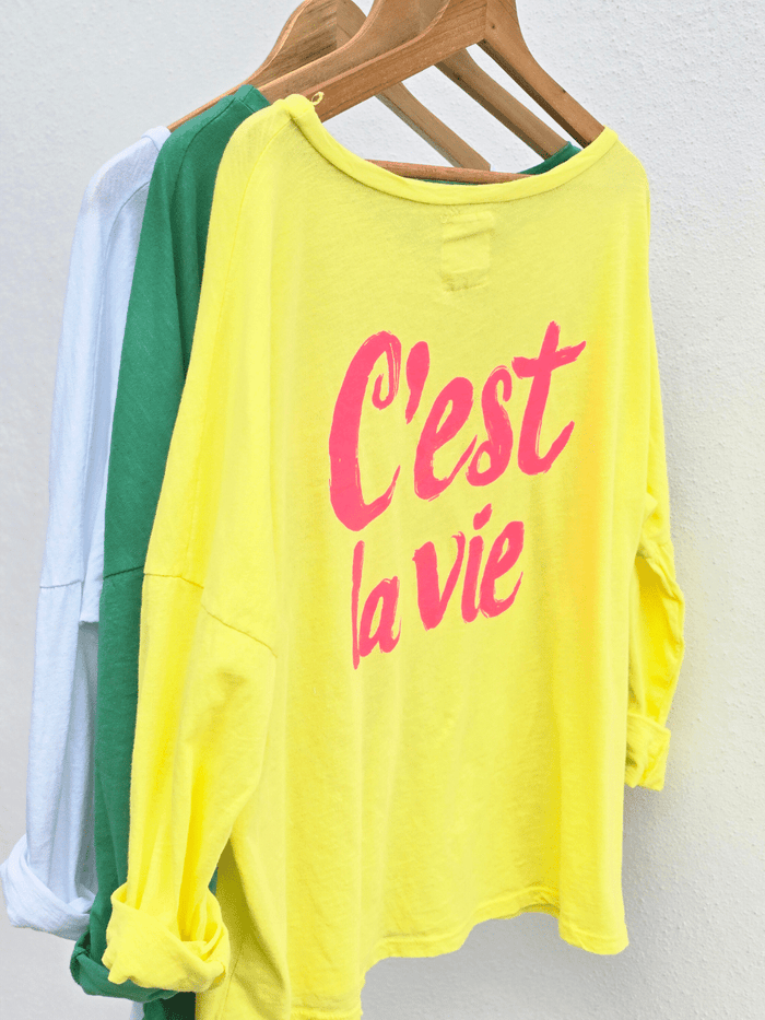 Tee-shirt femme manches longues “C’est la vie”