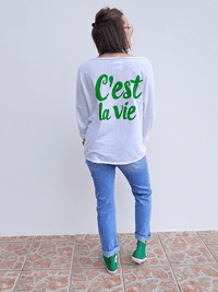 Tee-shirt femme manches longues “C’est la vie”