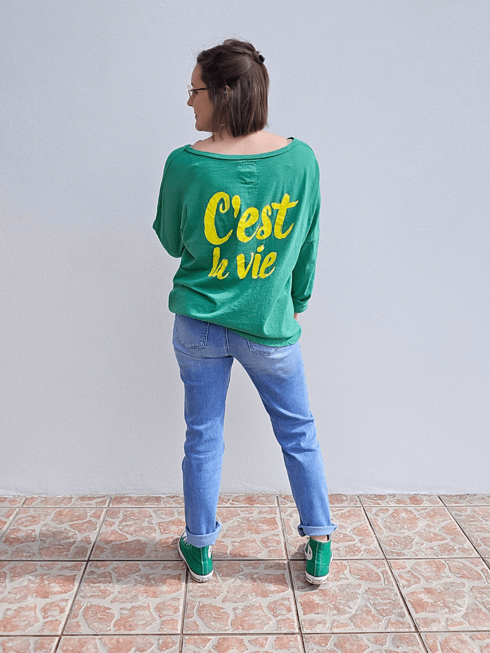 Tee-shirt femme manches longues “C’est la vie”