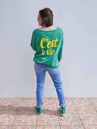 Tee-shirt femme manches longues “C’est la vie”