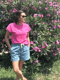 Short en jean léger – Taille élastique & confort absolu
