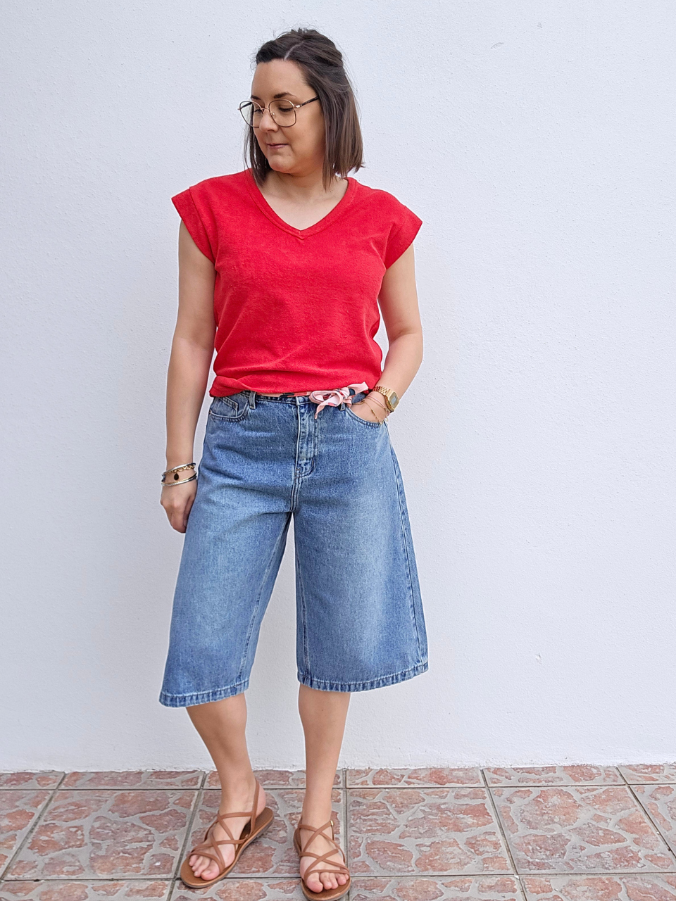 Tee-shirt éponge rouge cerise – Love By MD