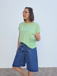 Tee-shirt femme 100% lin vert pistache – Love by MD