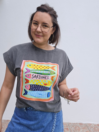 Tee-shirt flocage sardine