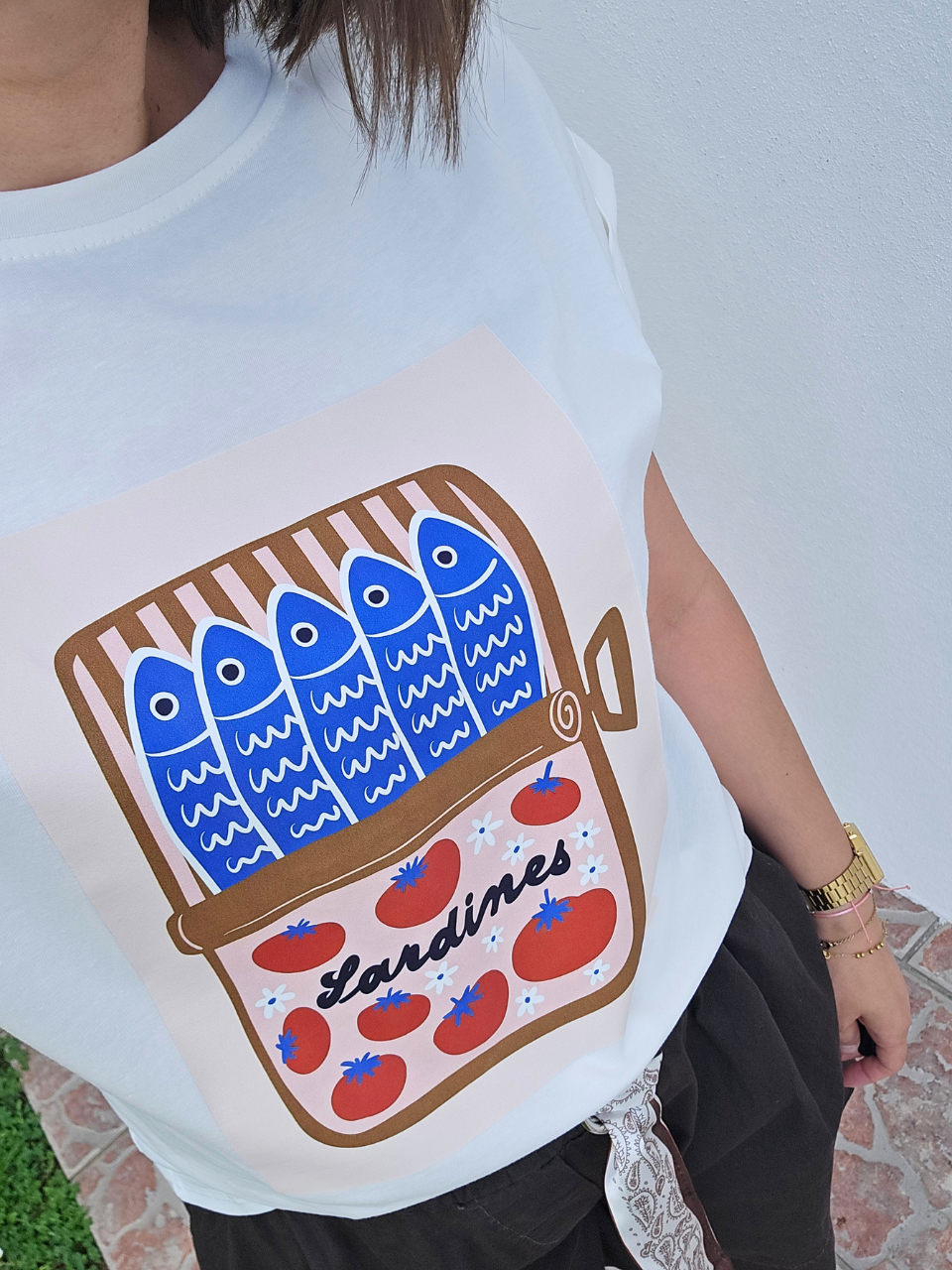 Tee shirt sardine femme