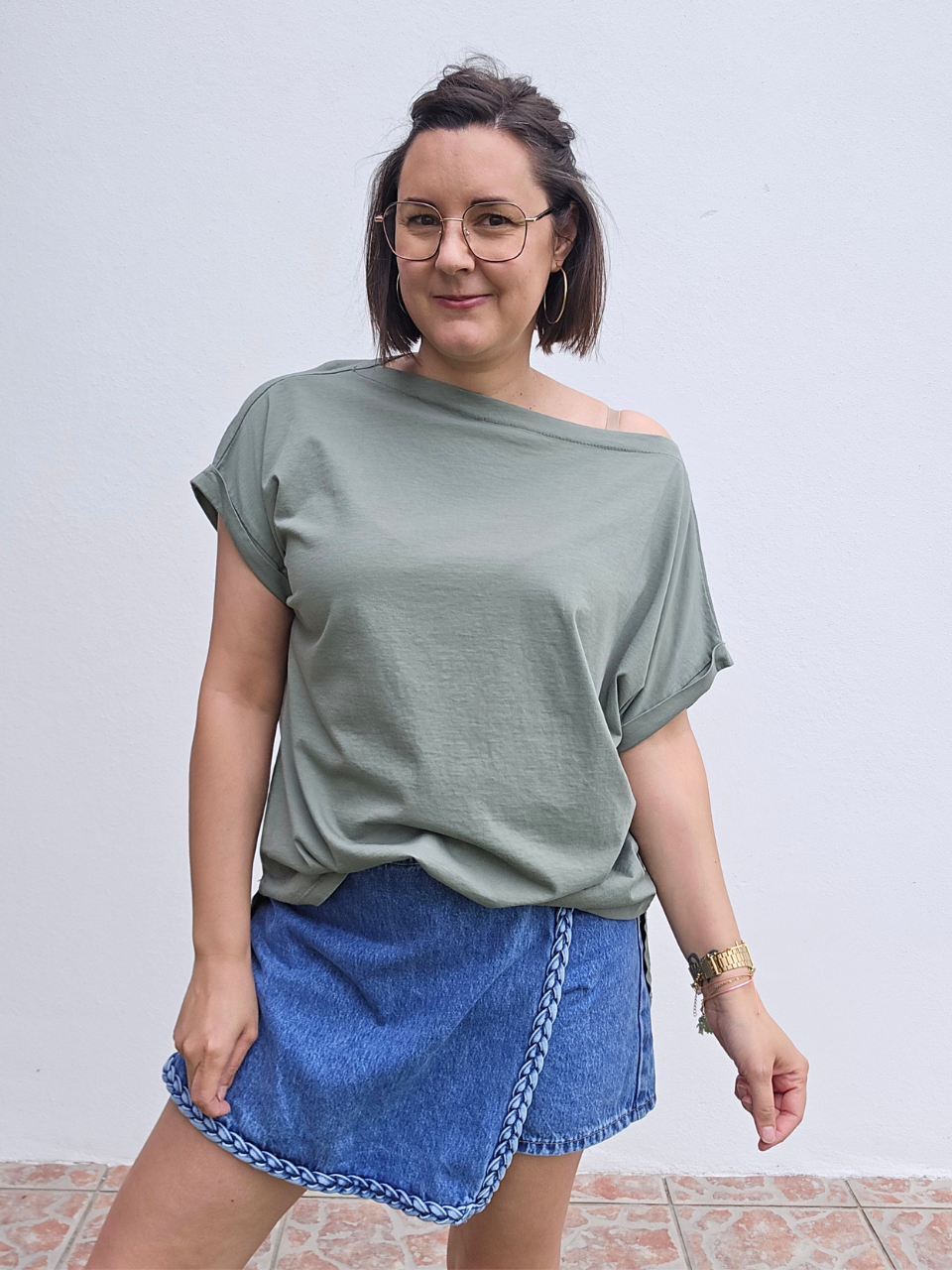 Tee-shirt col bateau en coton – Différents coloris