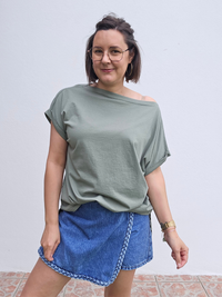 Tee-shirt col bateau en coton – Différents coloris
