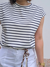 Tee shirt rayé marine été 