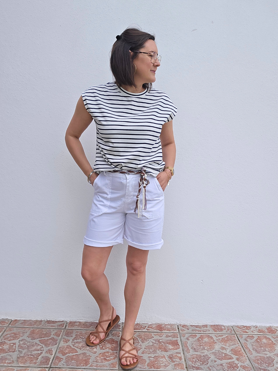 Look tee-shirt rayé marine