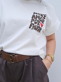 Tee-shirt blanc « more amor por favor »