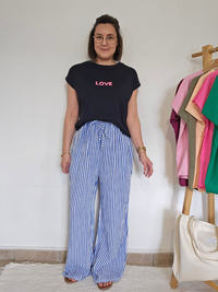 Tee-shirt marine LOVE fuchsia – Love By MD