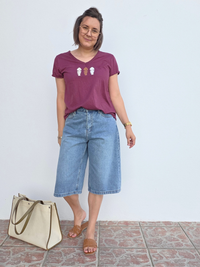 Look tee shirt bordeaux