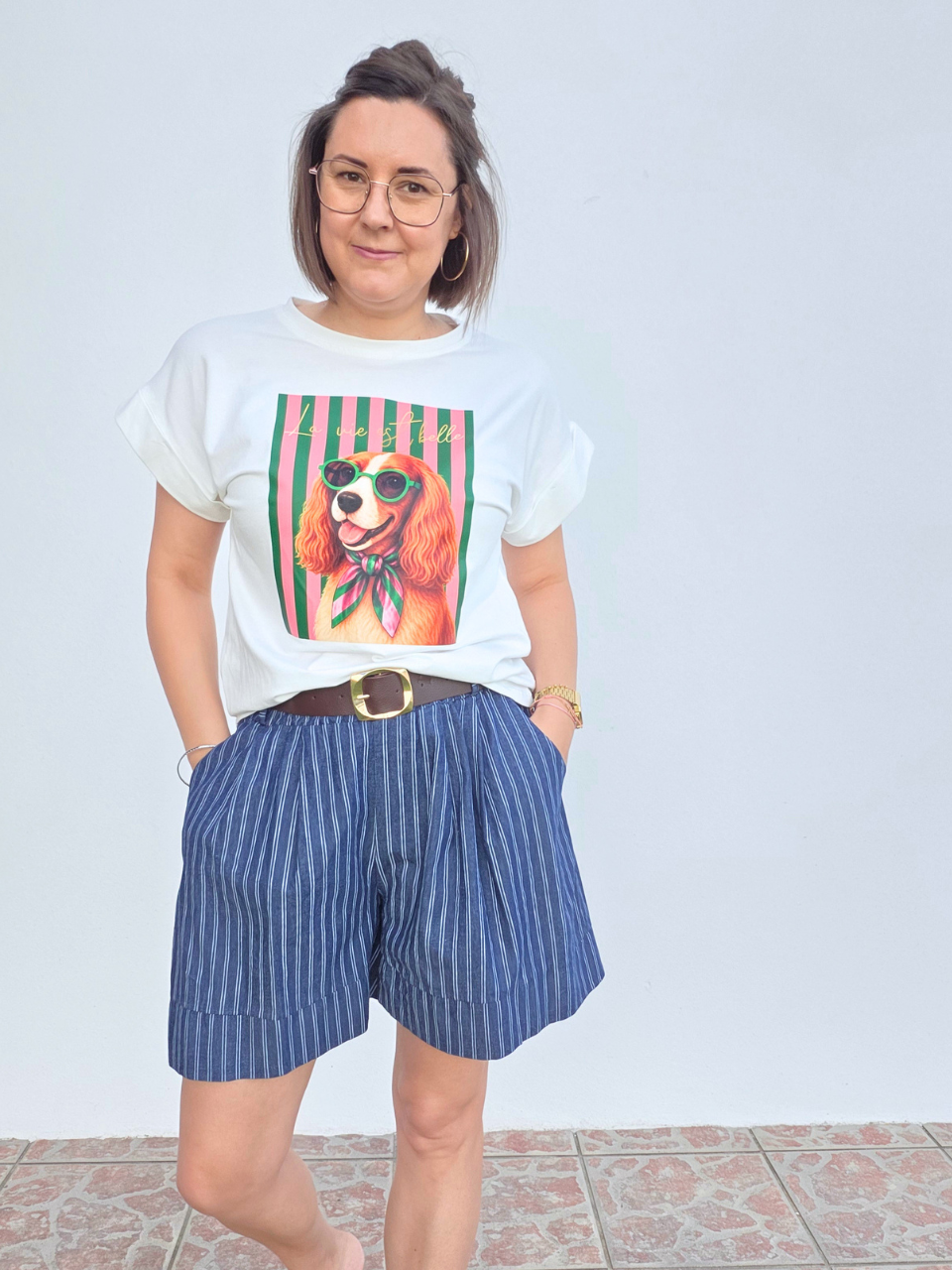 Look tee shirt chien femme