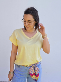 Tee-shirt coton col V – Love By MD