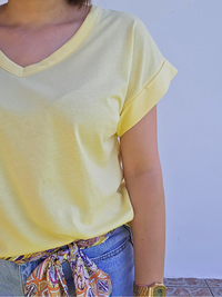 Tee-shirt coton col V – Love By MD