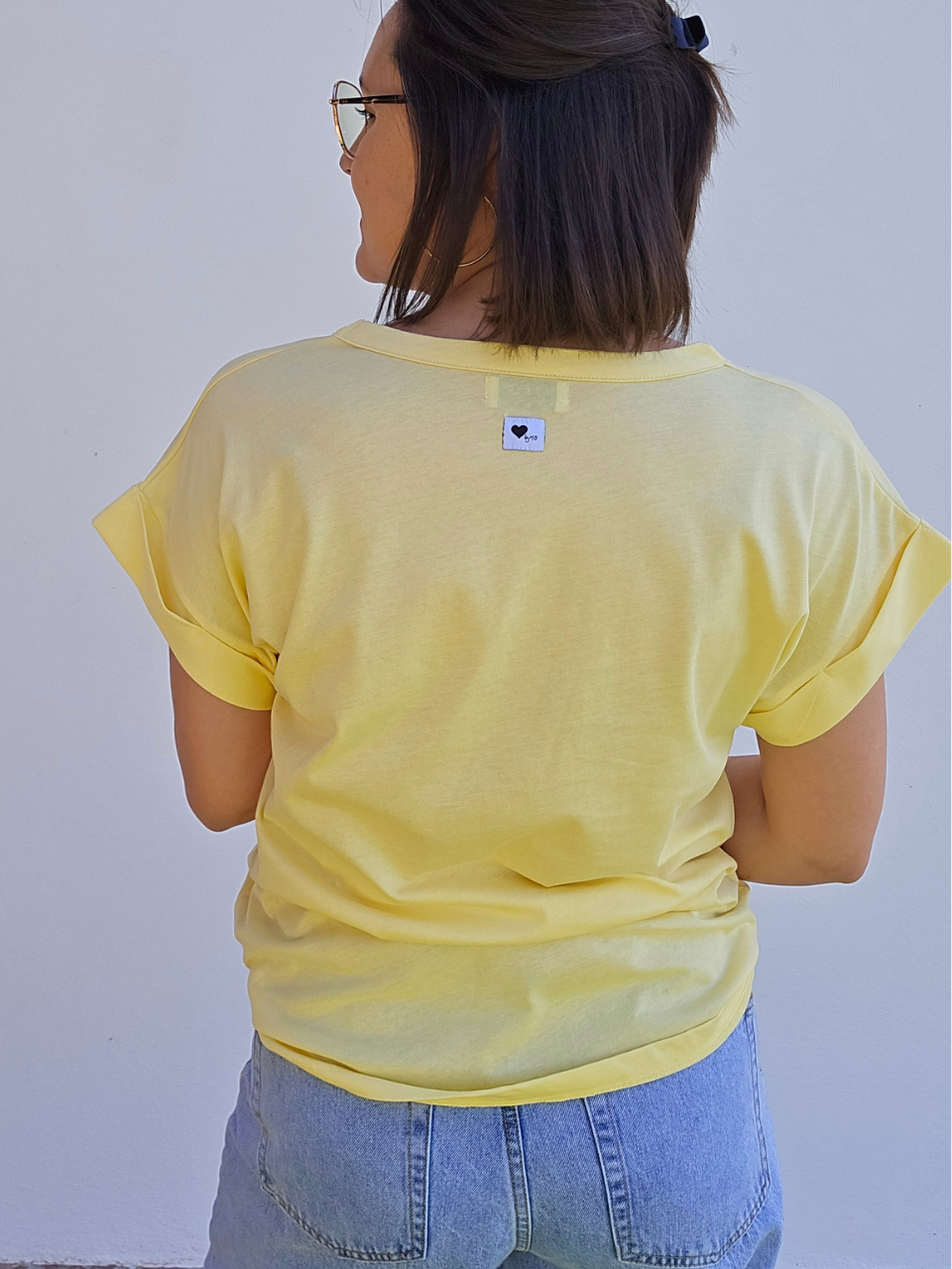 Tee-shirt coton col V – Love By MD