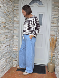 Look marinière marron 