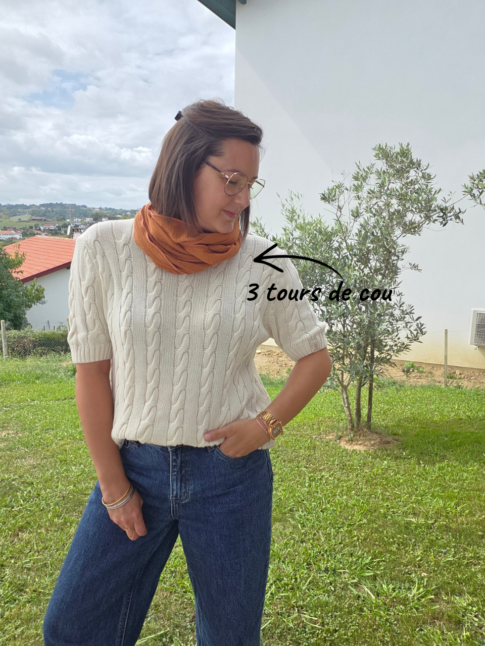 Tour de cou femme en gaze de coton – Mellinette