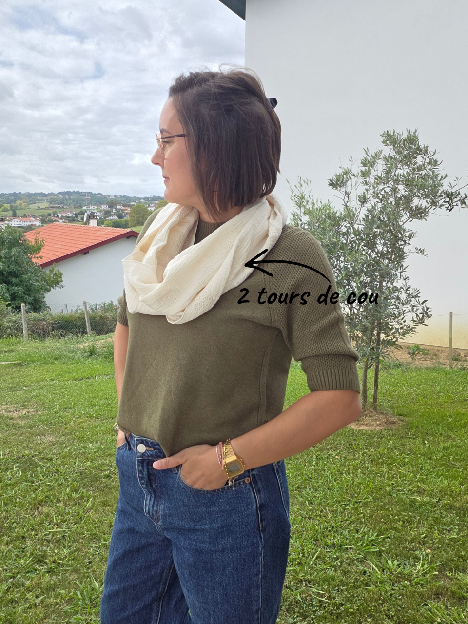 Tour de cou femme en gaze de coton – Mellinette