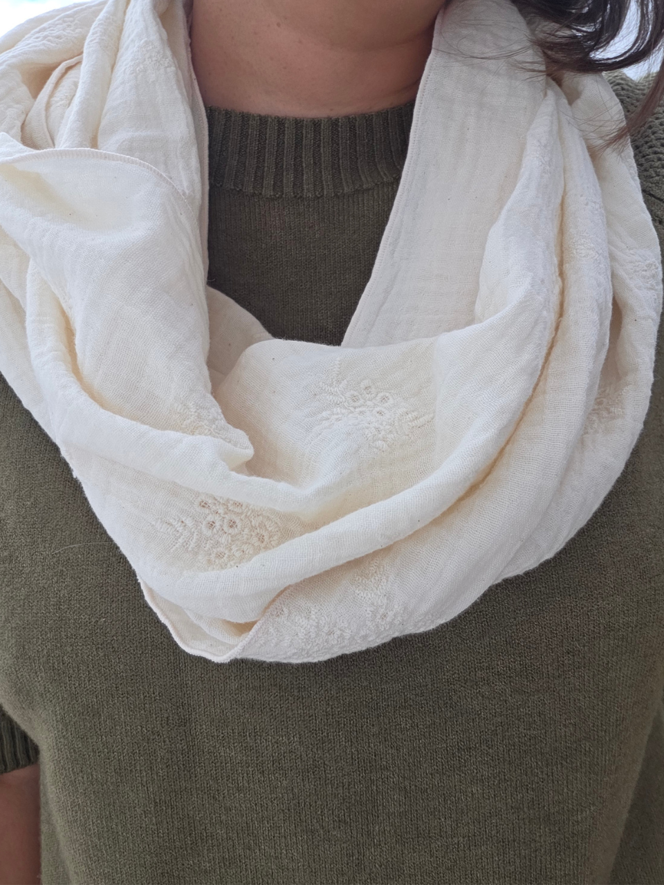Tour de cou femme en gaze de coton – Mellinette