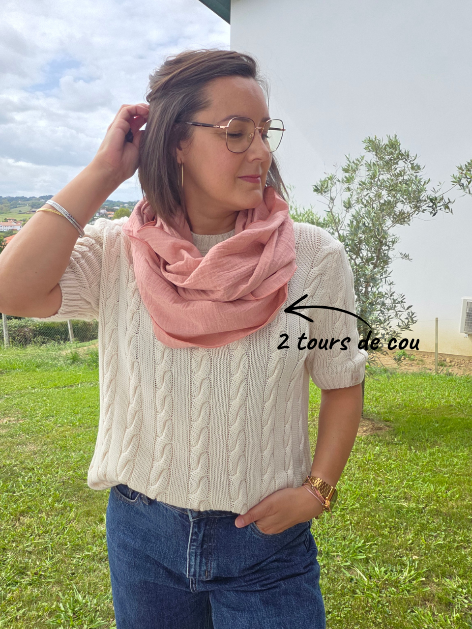 Tour de cou femme en gaze de coton – Mellinette