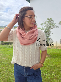 Tour de cou femme en gaze de coton – Mellinette