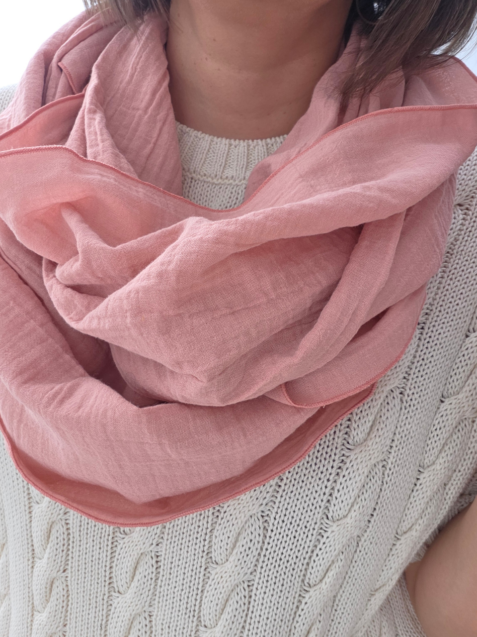 Tour de cou femme en gaze de coton – Mellinette