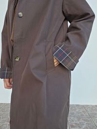 Trench long marron femme