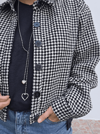 Veste bomber en tweed