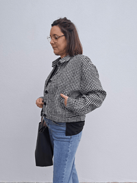 Veste bomber en tweed