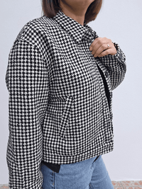Veste bomber en tweed
