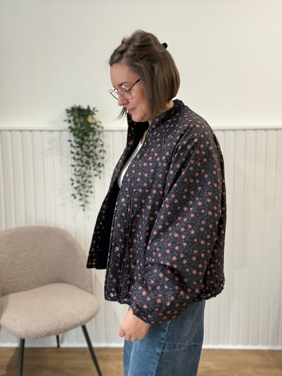 Veste réversible marine moumoute et Liberty Season