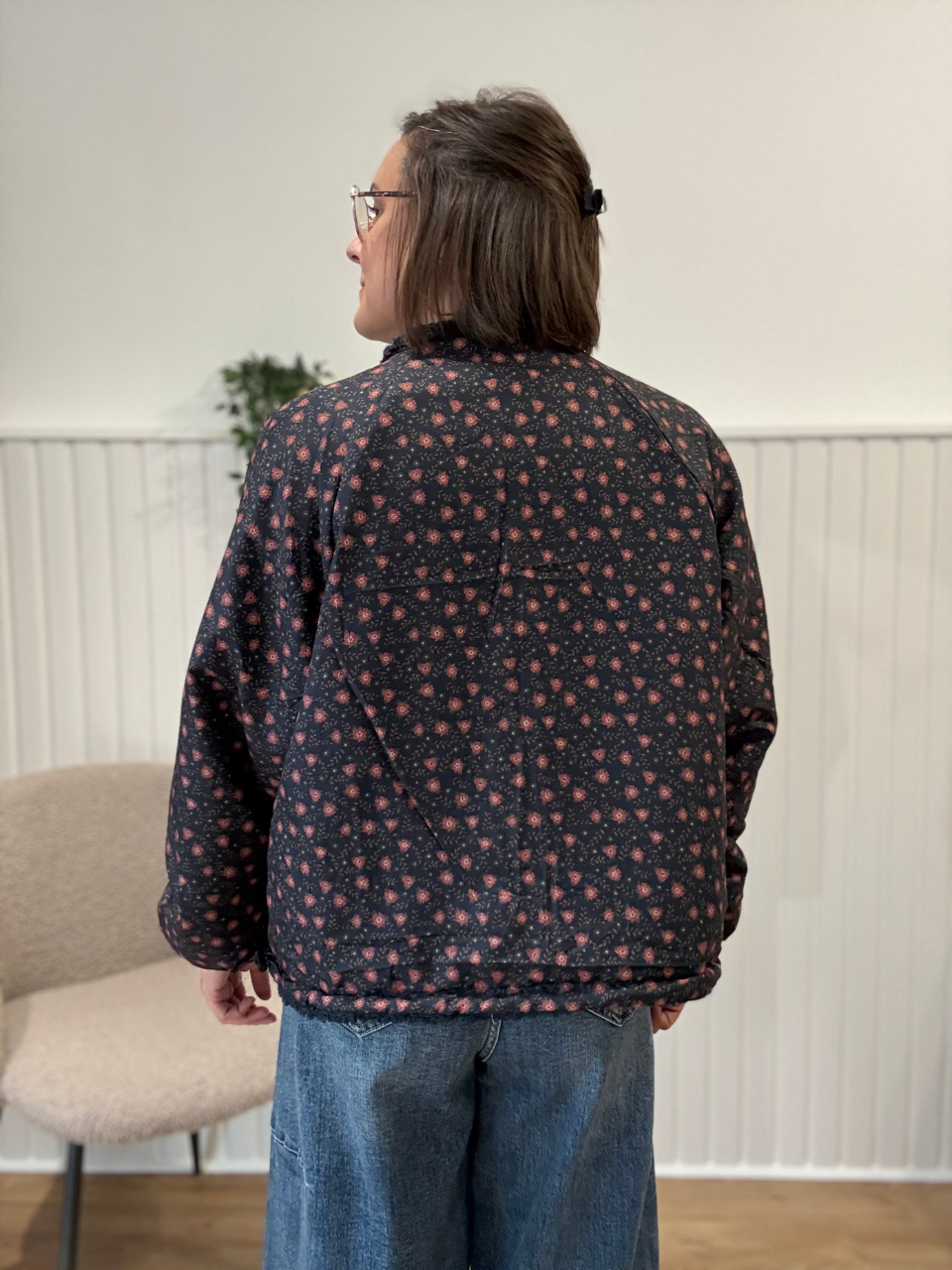 Veste réversible marine moumoute et Liberty Season