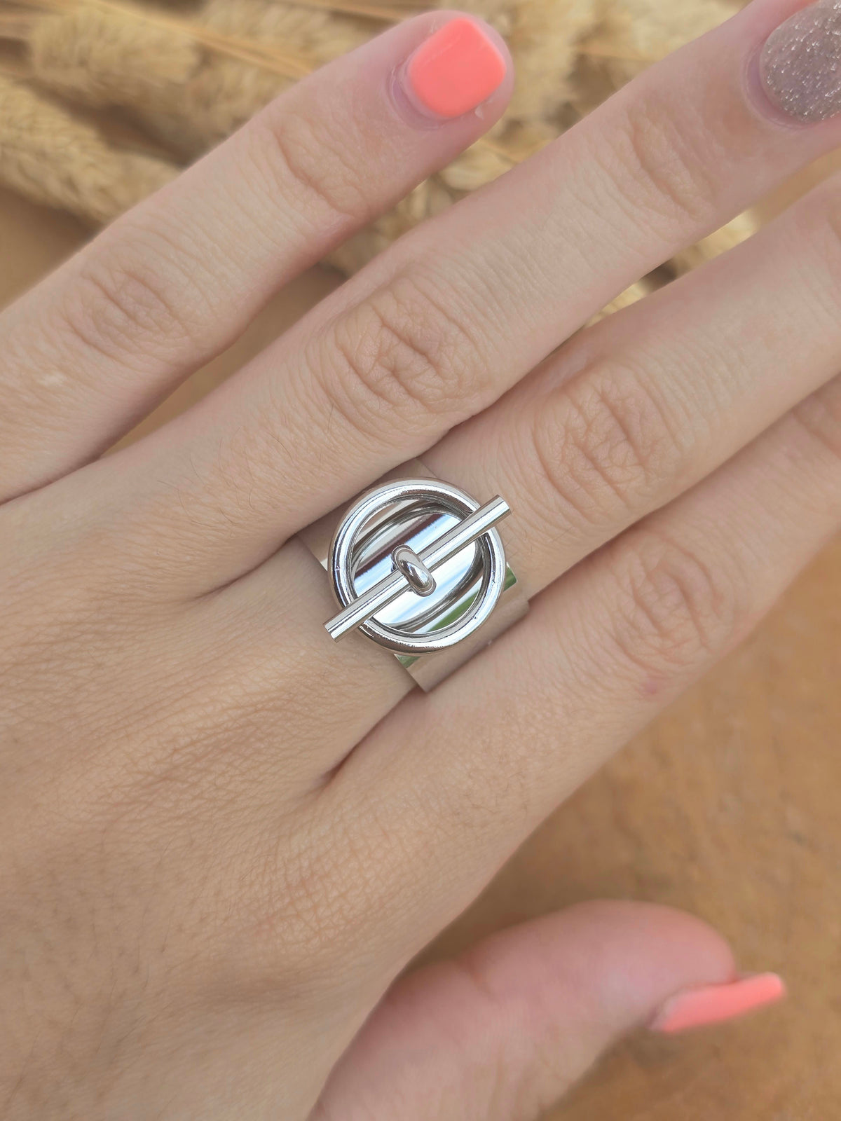 bague argenté 